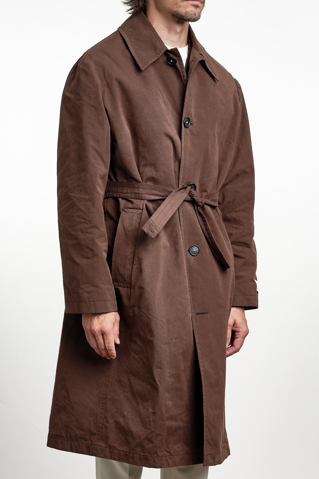 Mustang Oversized Cotton Coat Dark Brown – Massimo Alba, sidan