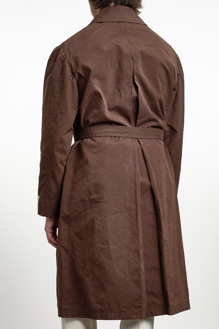 Mustang Oversized Cotton Coat Dark Brown – Massimo Alba, bakifrån