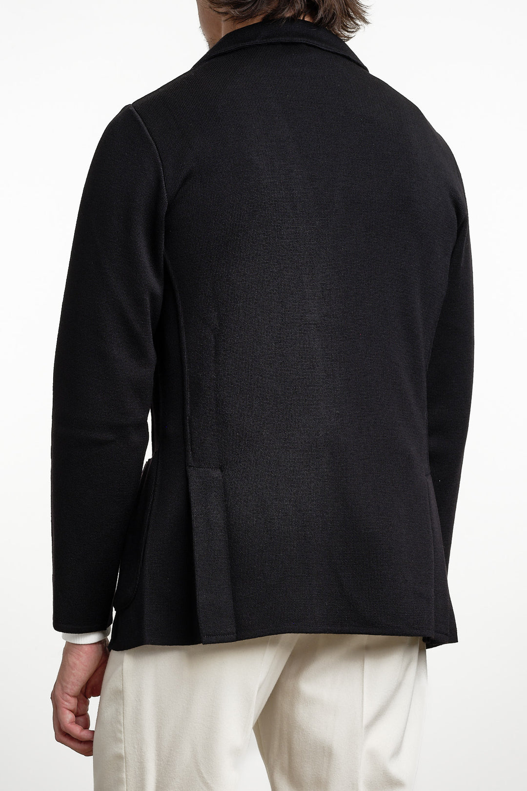 Single Breasted Knitwear Blazer Black – Lardini, bakifrån