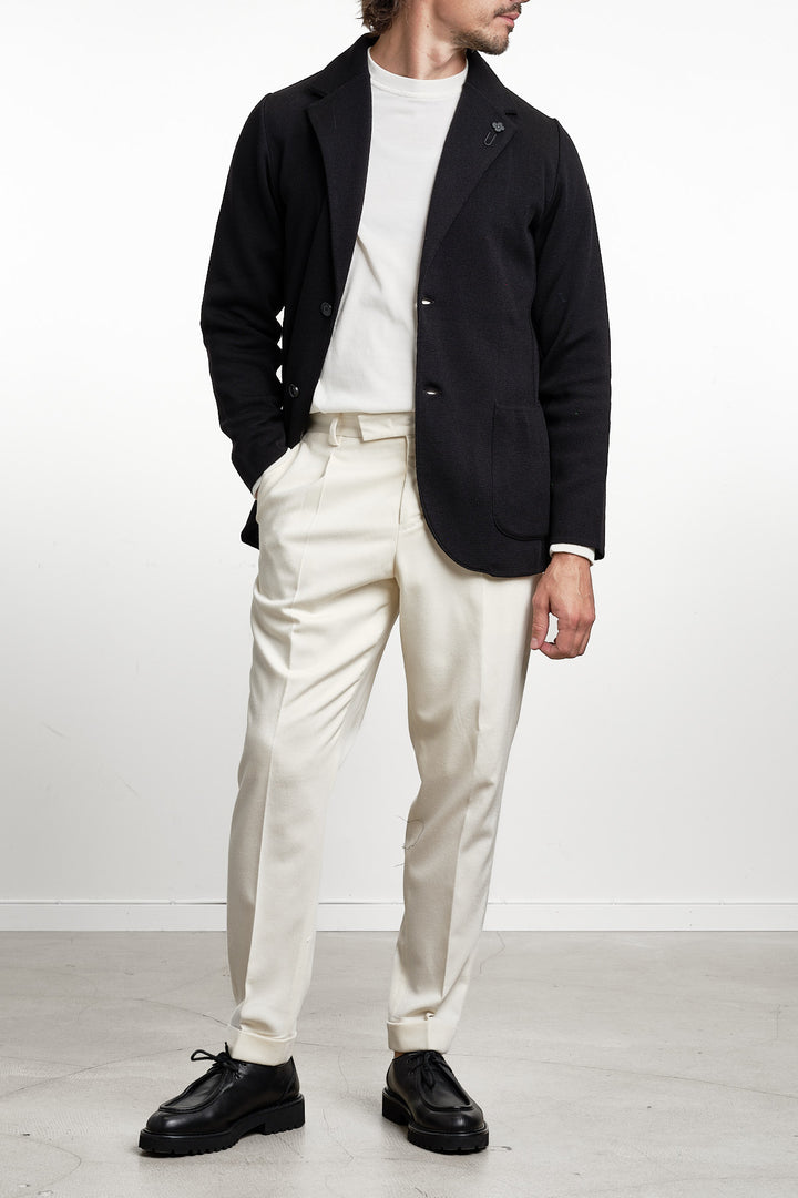 Single Breasted Knitwear Blazer Black – Lardini, helbild