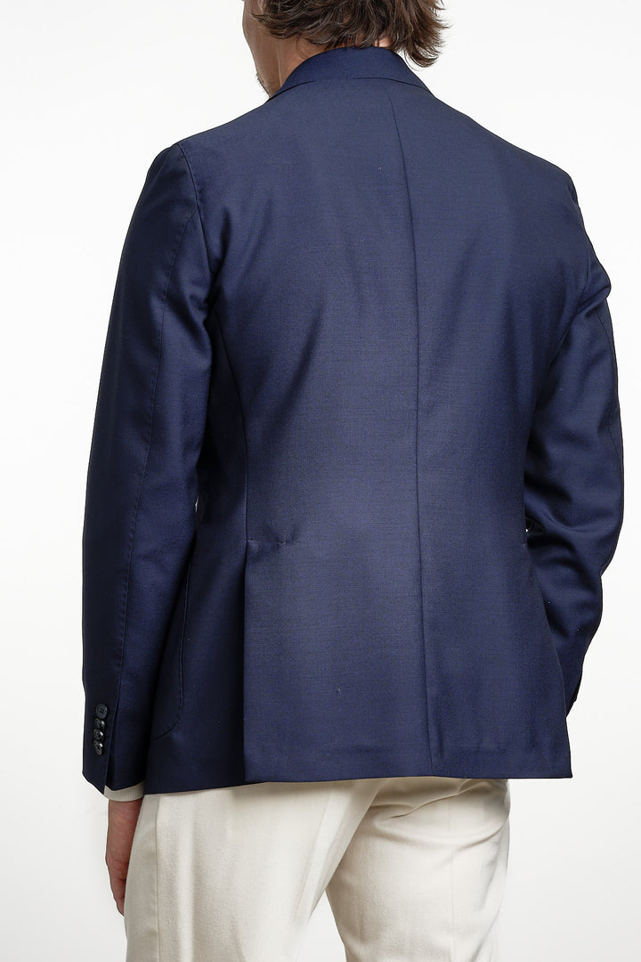 Luxury Wool Blazer Blue – L.B.M. 1911, bakifrån