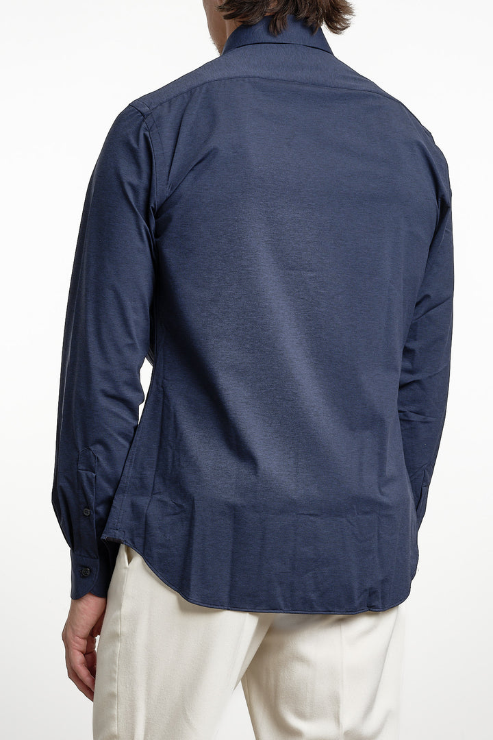 Active Tecnico Melange Shirt Dark Navy – Xacus, bakifrån