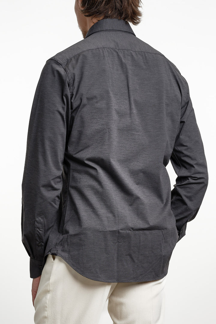 Active Tecnico Melange Shirt Dark Grey – Xacus, bakifrån