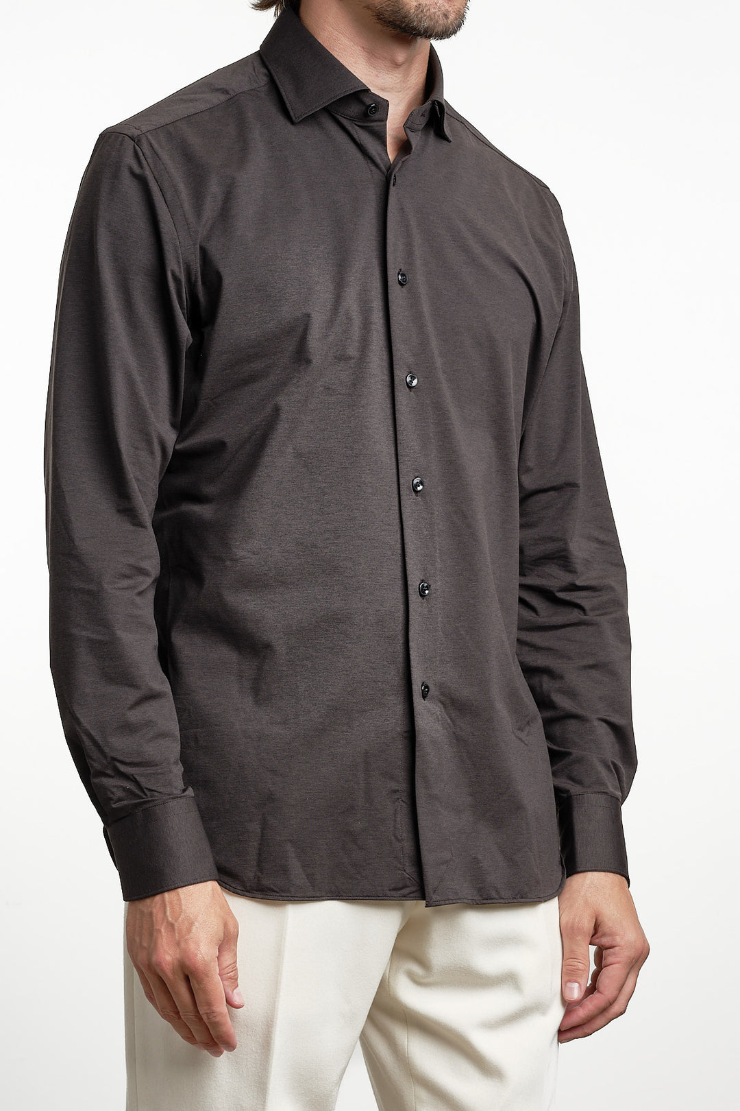 Active Tecnico Melange Shirt Dark Brown – Xacus, sidan