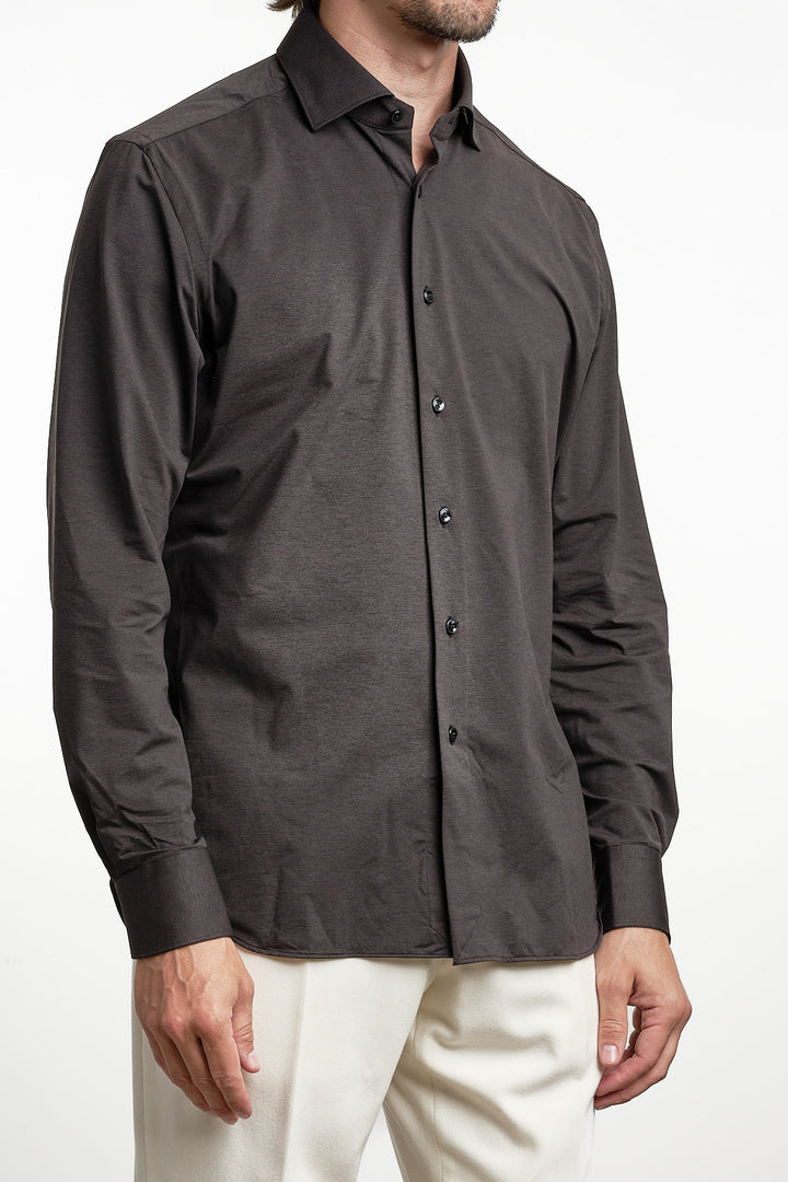 Active Tecnico Melange Shirt Dark Brown – Xacus, sidan