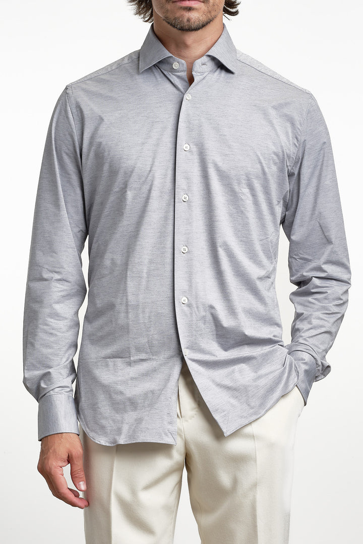 Active Tecnico Melange Shirt Light Grey – Xacus, framifrån