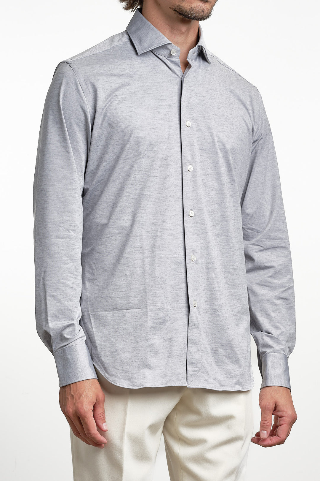 Active Tecnico Melange Shirt Light Grey – Xacus, sidan