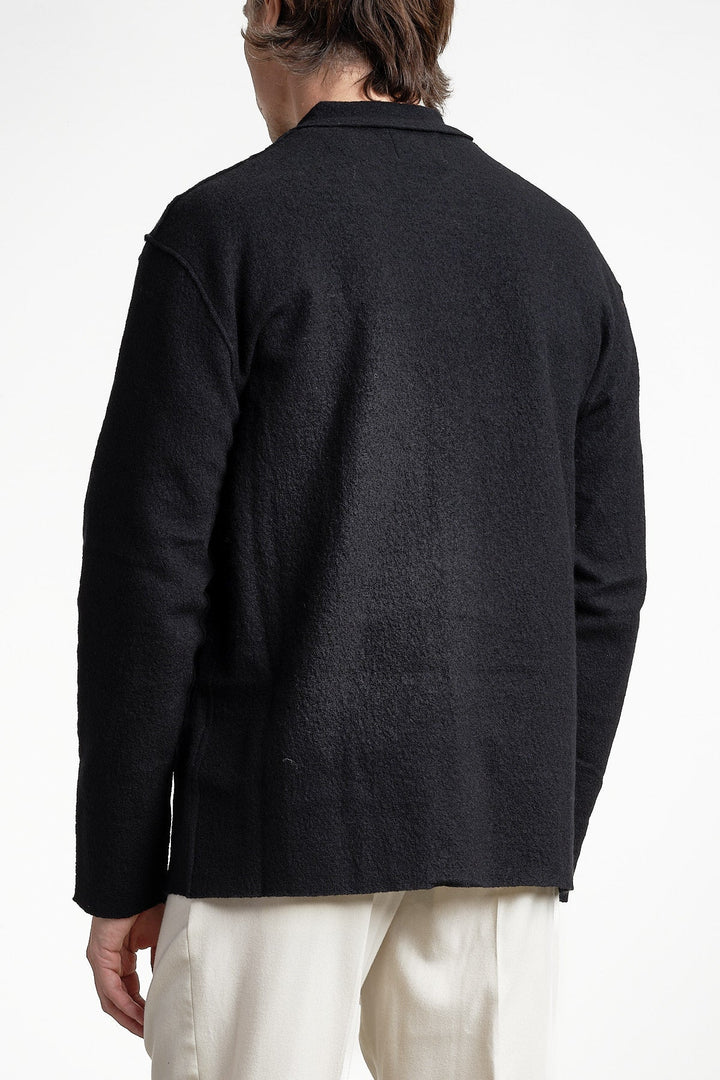Jonas 6398 Wool Overshirt Black – NN07, bakifrån