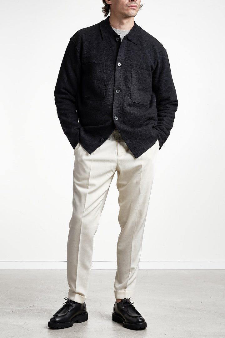 Jonas 6398 Wool Overshirt Black – NN07, helbild framifrån