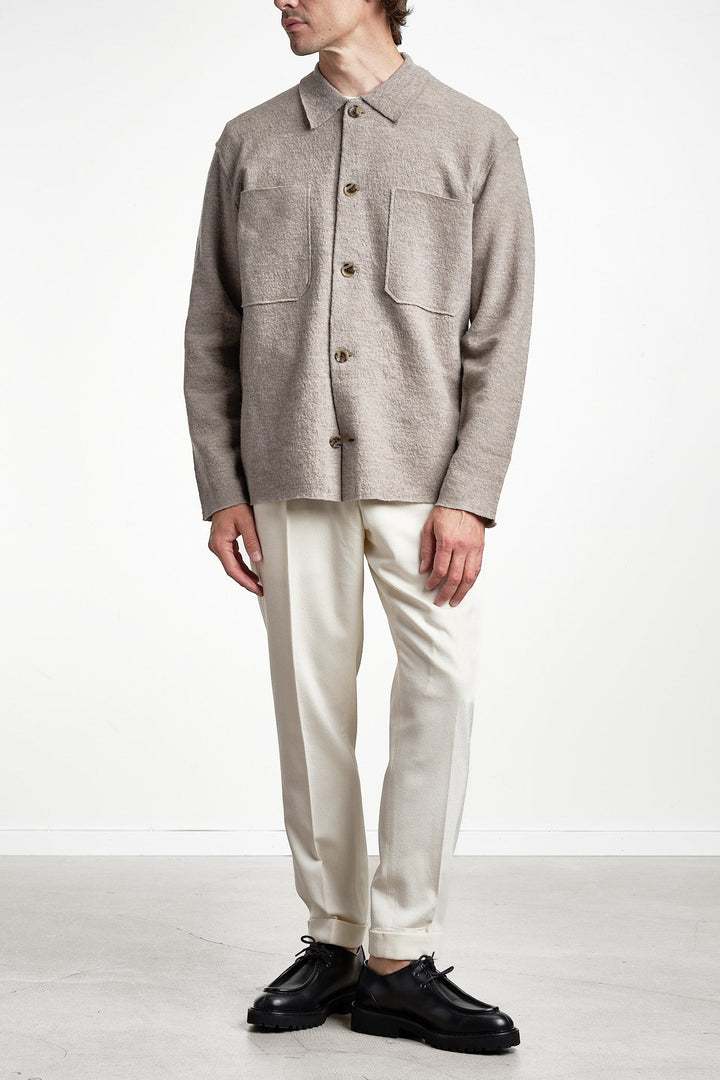 Jonas 6398 Wool Overshirt Khaki Beige – NN07, helbild sidan