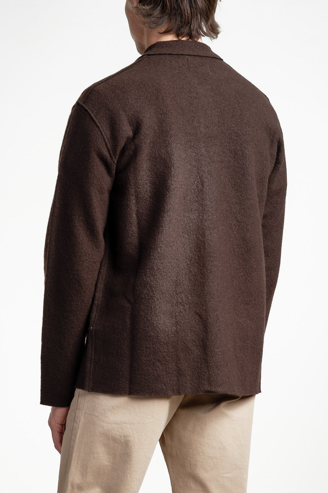 Jonas 6398 Wool Overshirt Deep Truffle – NN07, bakifrån