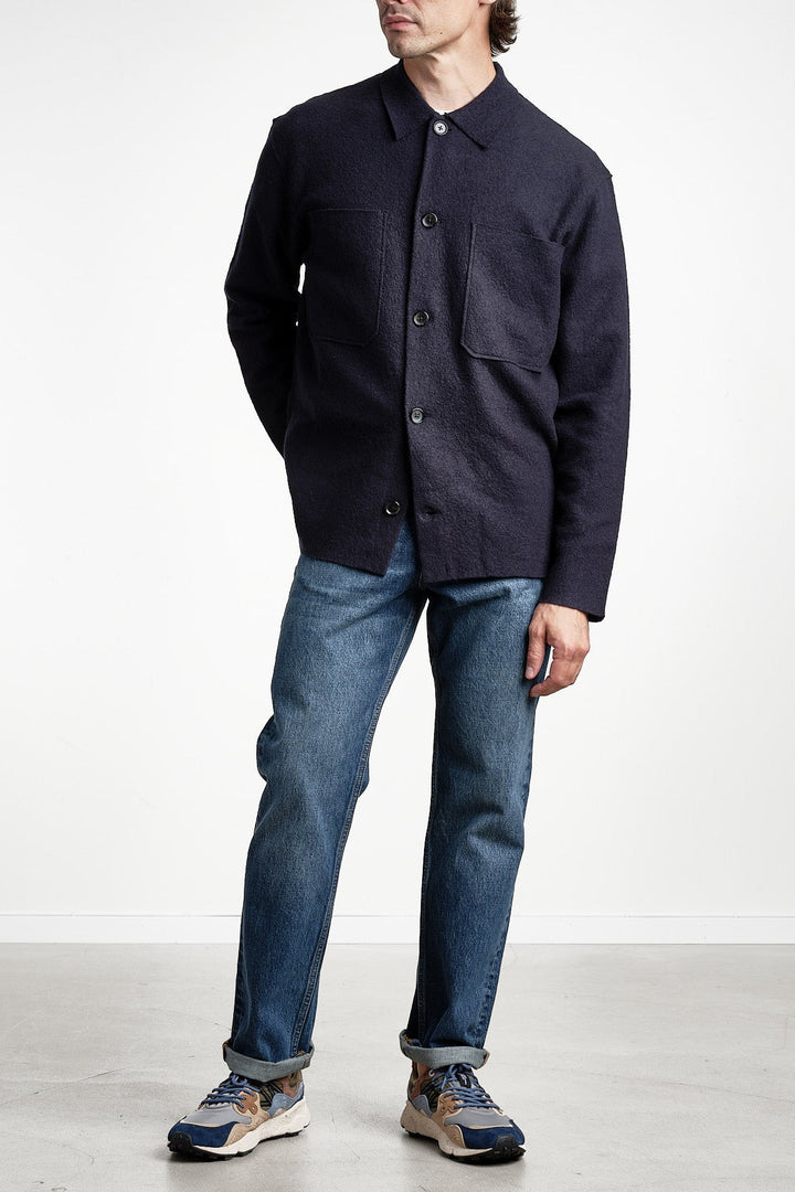 Jonas 6398 Wool Overshirt Navy – NN07, helbild framifrån