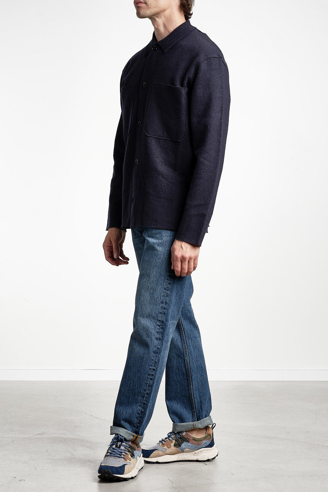 Jonas 6398 Wool Overshirt Navy – NN07, helbild sidan