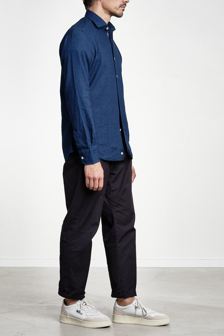 Luxury Cotton Denim Shirt Dark Blue – Alessandro Gherardi, helbild sidan