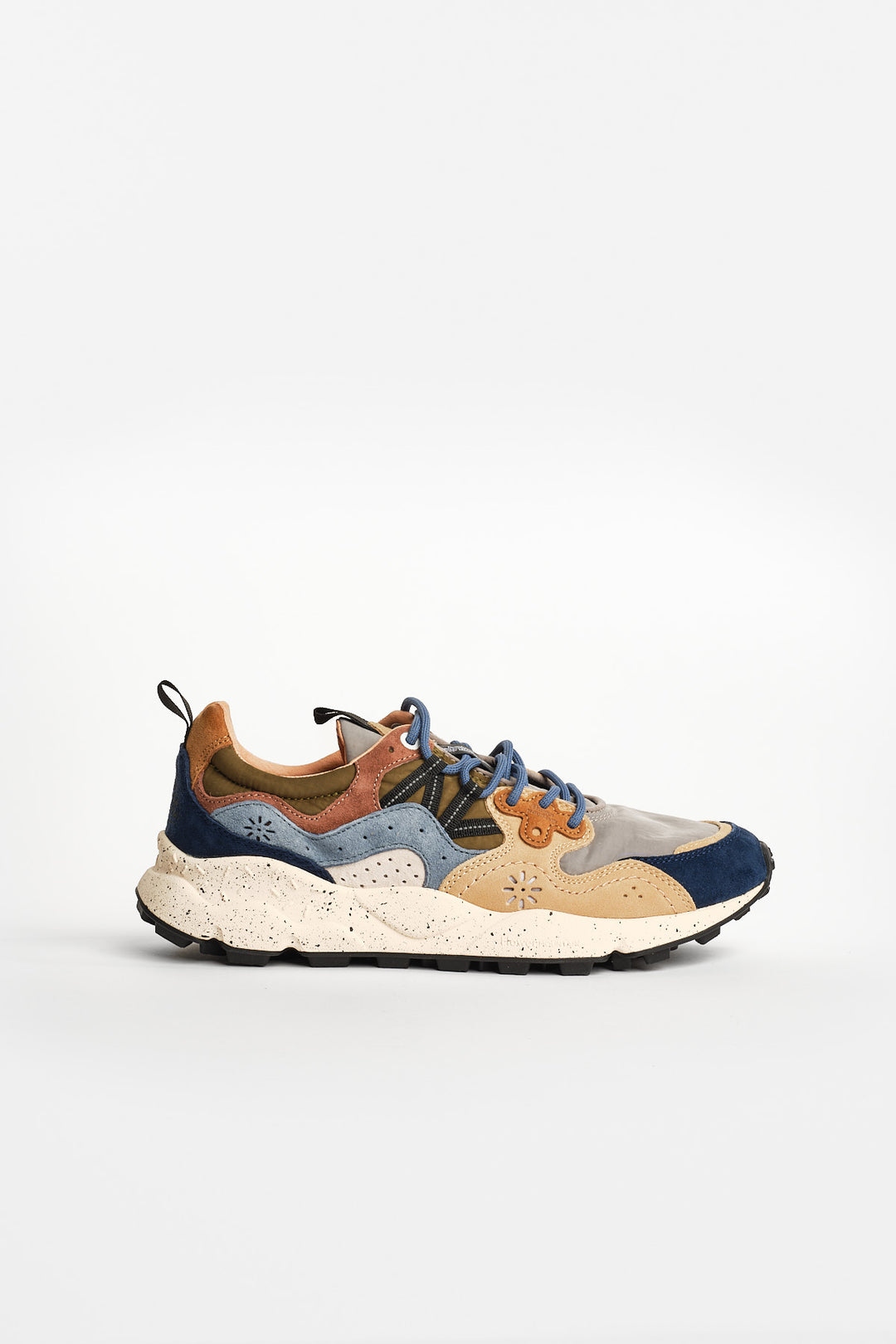 Yamano 3 Suede/Nylon Sneaker Blue – Flower Mountain, sidan
