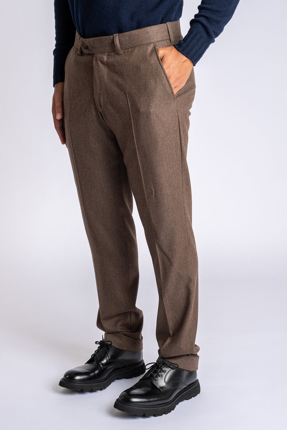 Ken Pat Trouser Dark Brown