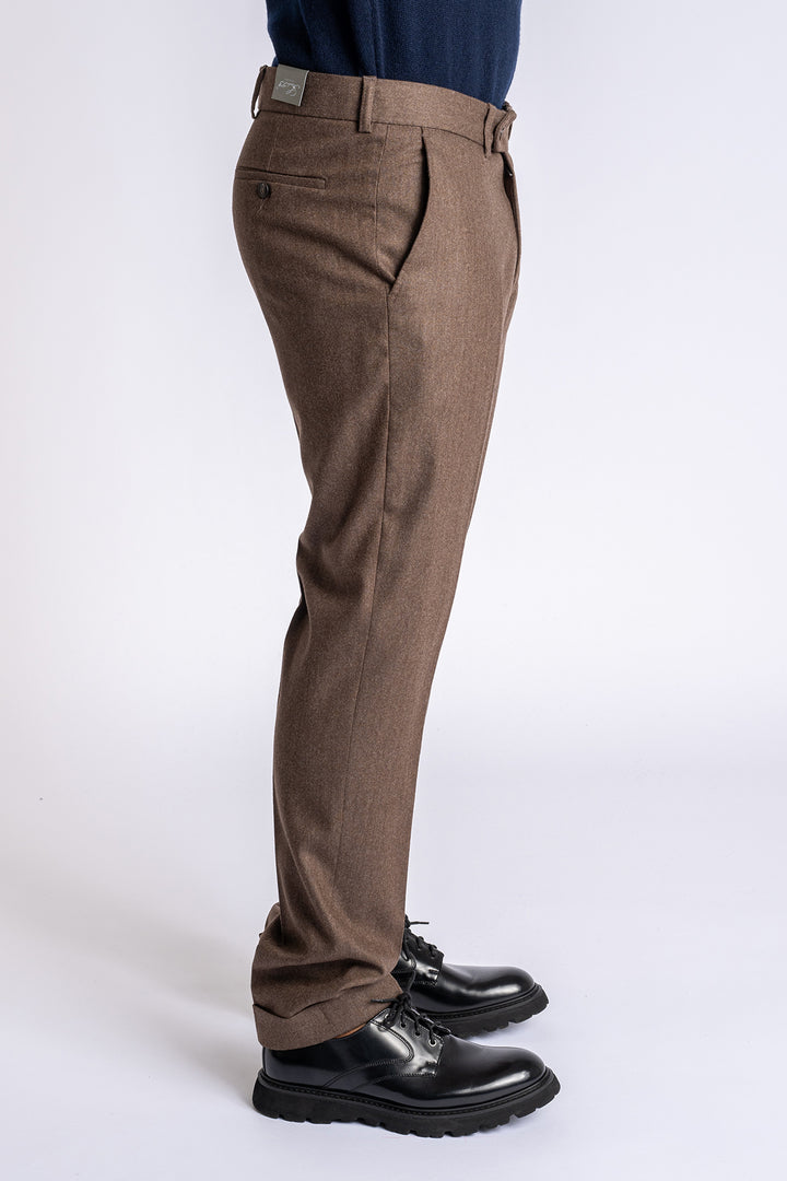 Ken Pat Trouser Dark Brown