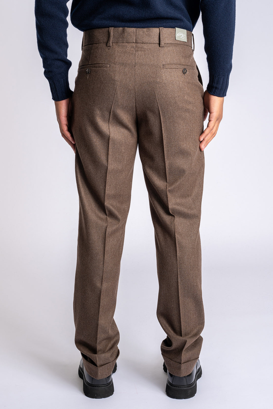 Ken Pat Trouser Dark Brown