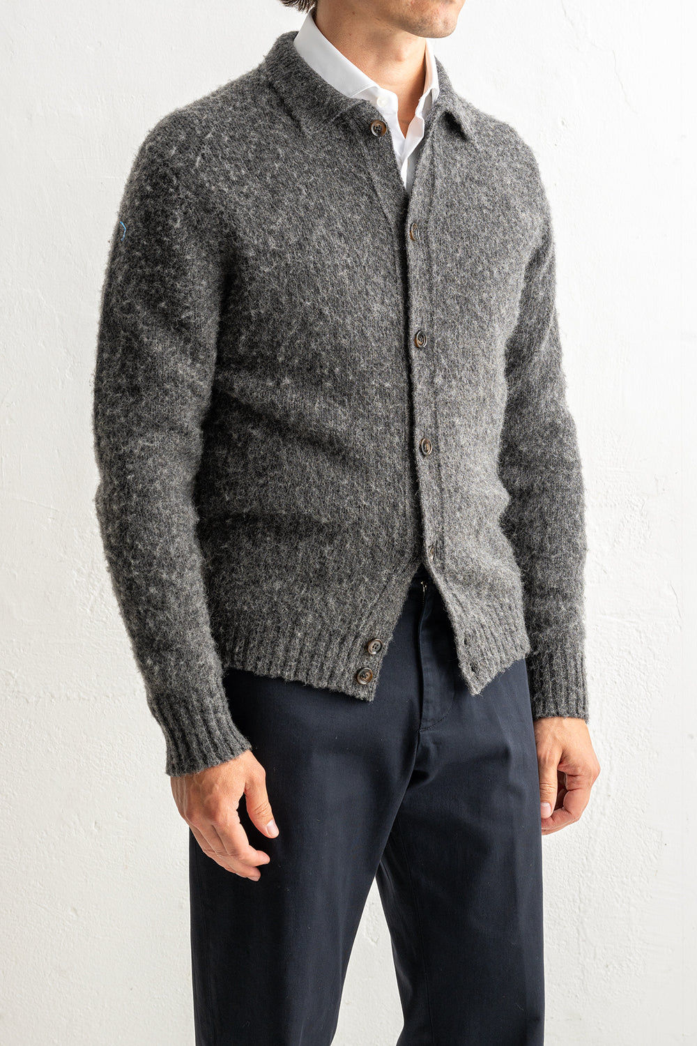 Knitted Lambwool Cardigan Scuro