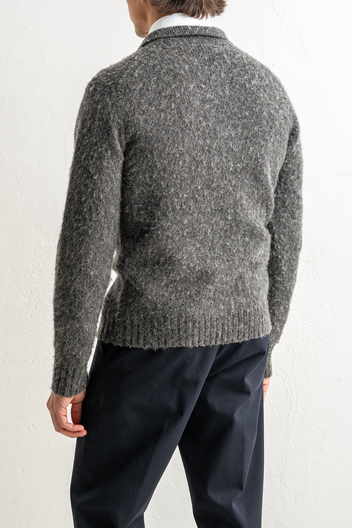 Knitted Lambwool Cardigan Scuro