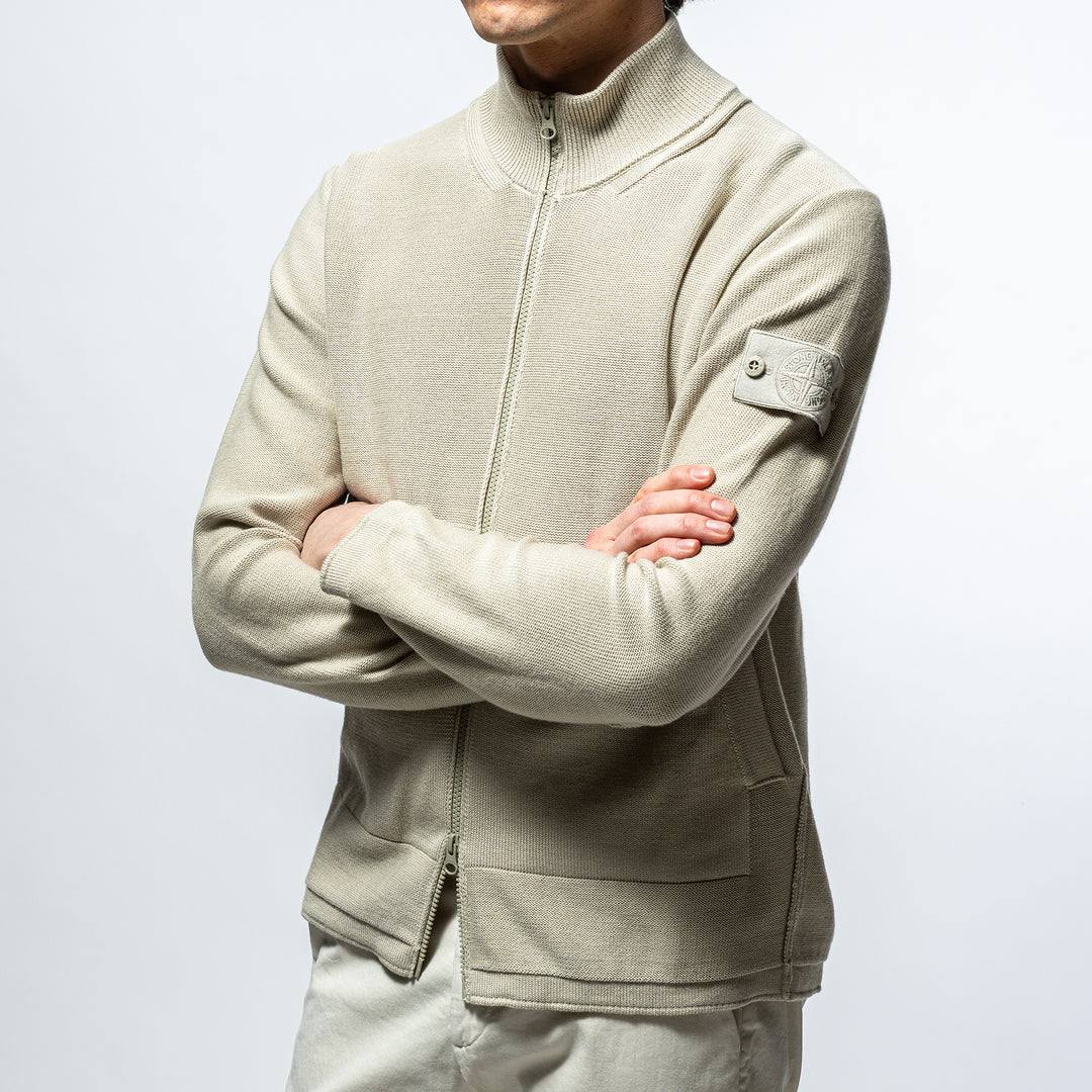 Knitted Zip Ghost BEIGE