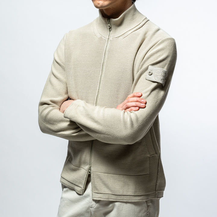 Knitted Zip Ghost BEIGE