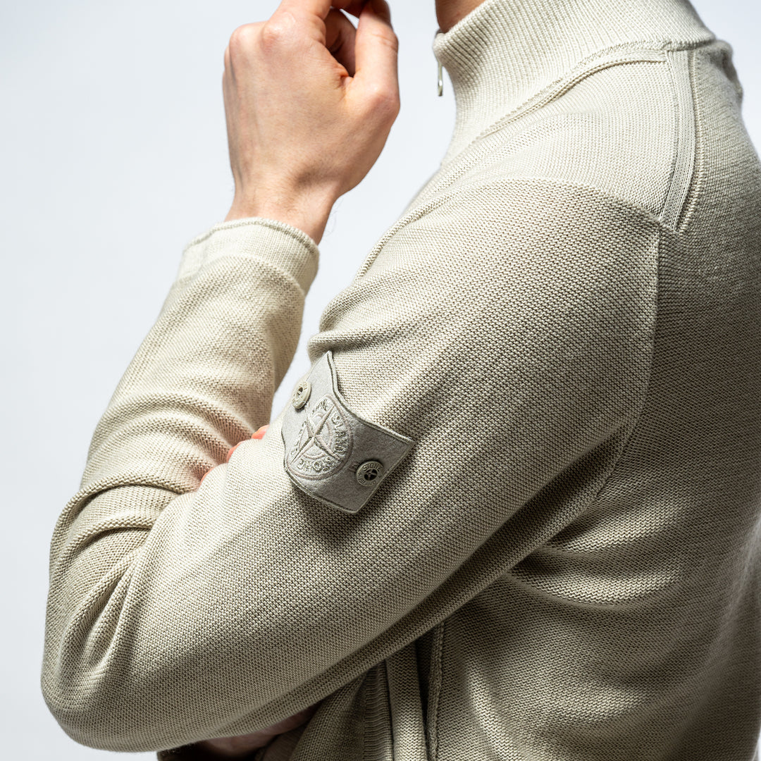 Knitted Zip Ghost BEIGE