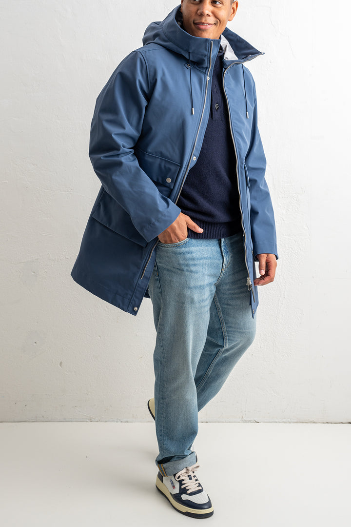 Mens Parka Ocean Blue
