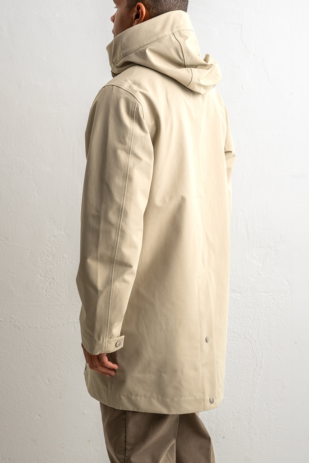 Mens Parka Khaki Red