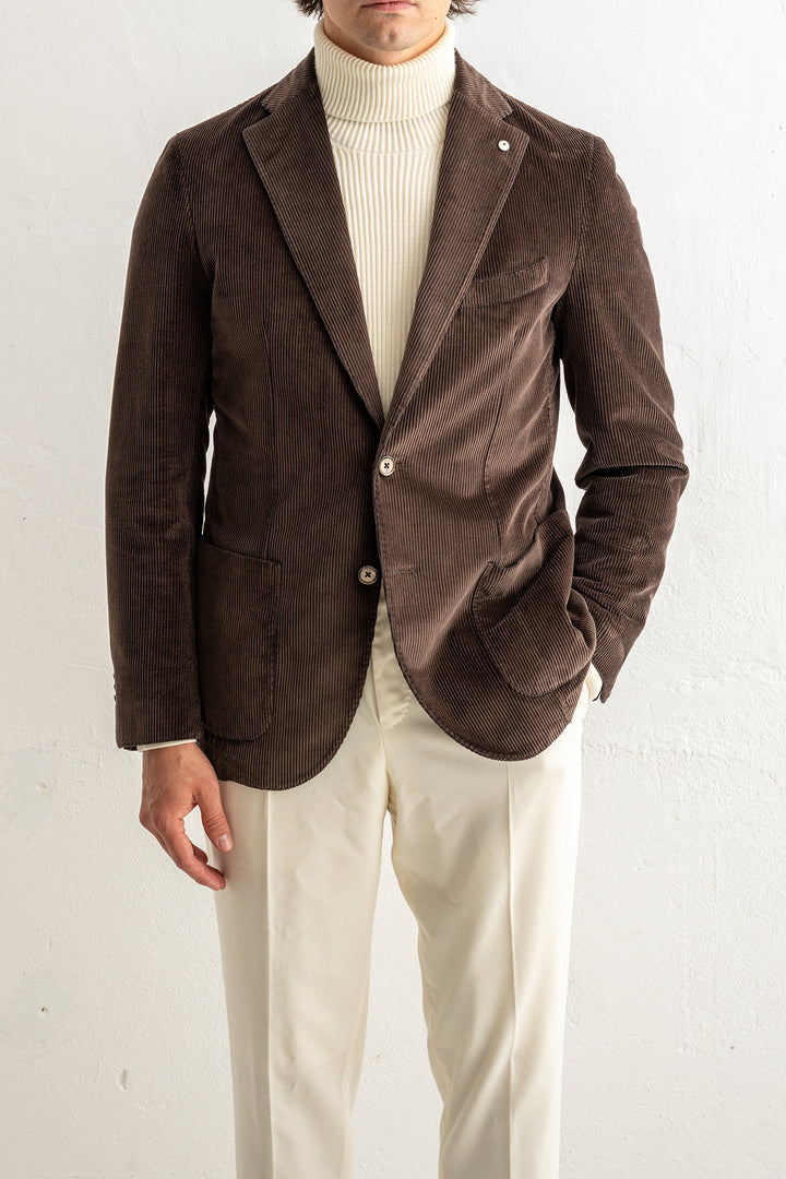 Corduroy Cotton Blazer Brown