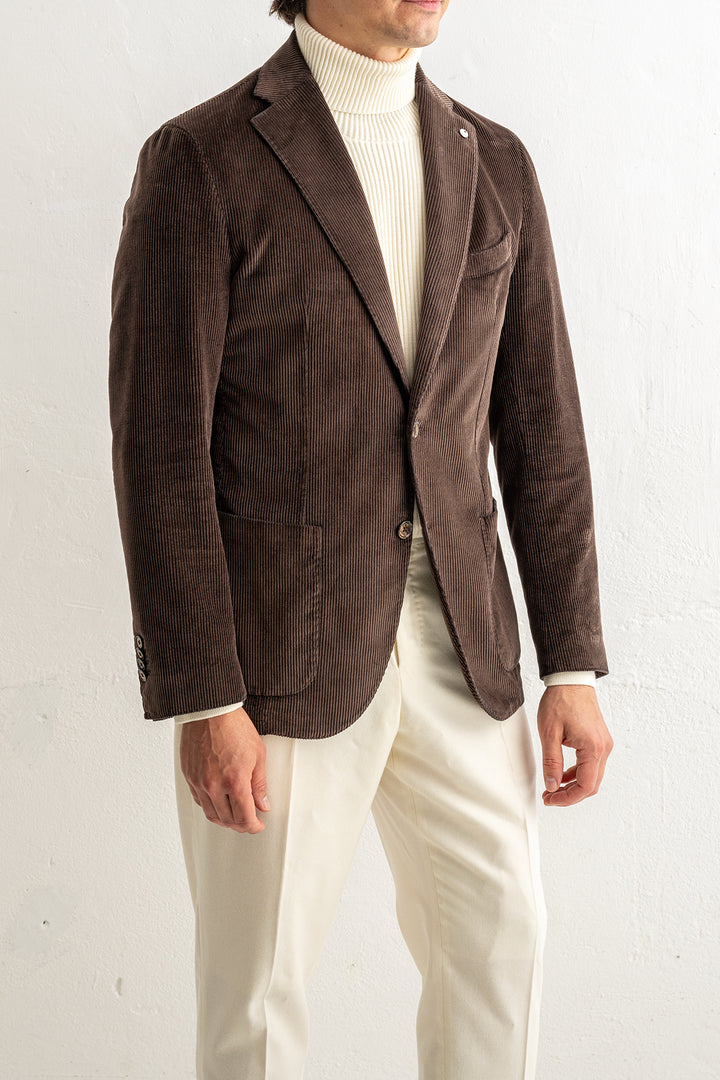 Corduroy Cotton Blazer Brown