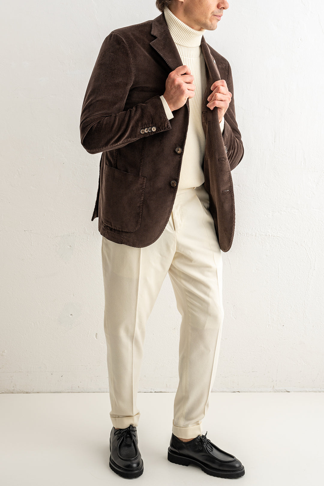 Corduroy Cotton Blazer Brown