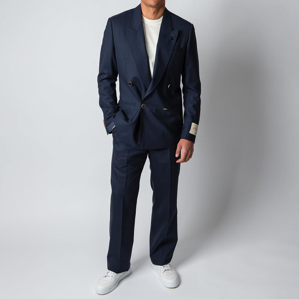 MAN JACKET ATTITUDE NAVY – LARDINI, helbild på modell snett framifrån