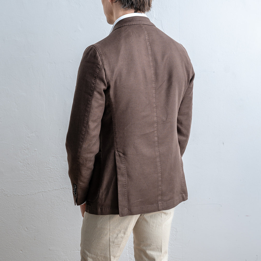 Linen Cotton Blazer Brown