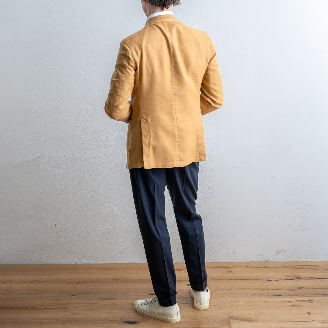 Linen Cotton Blazer Mustard