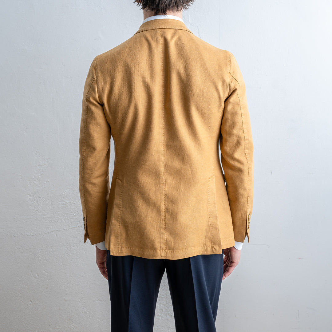 Linen Cotton Blazer Mustard