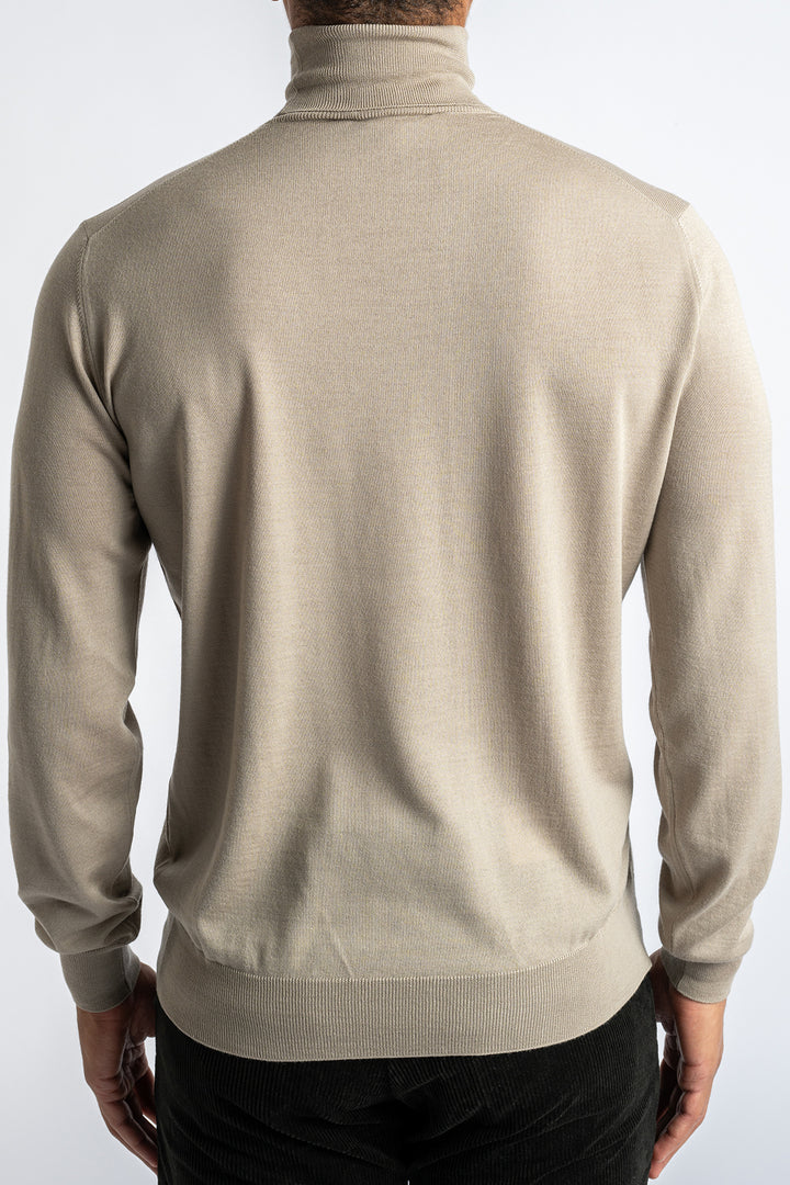 LUXURY WOOL TURTLE NECK GREIGE