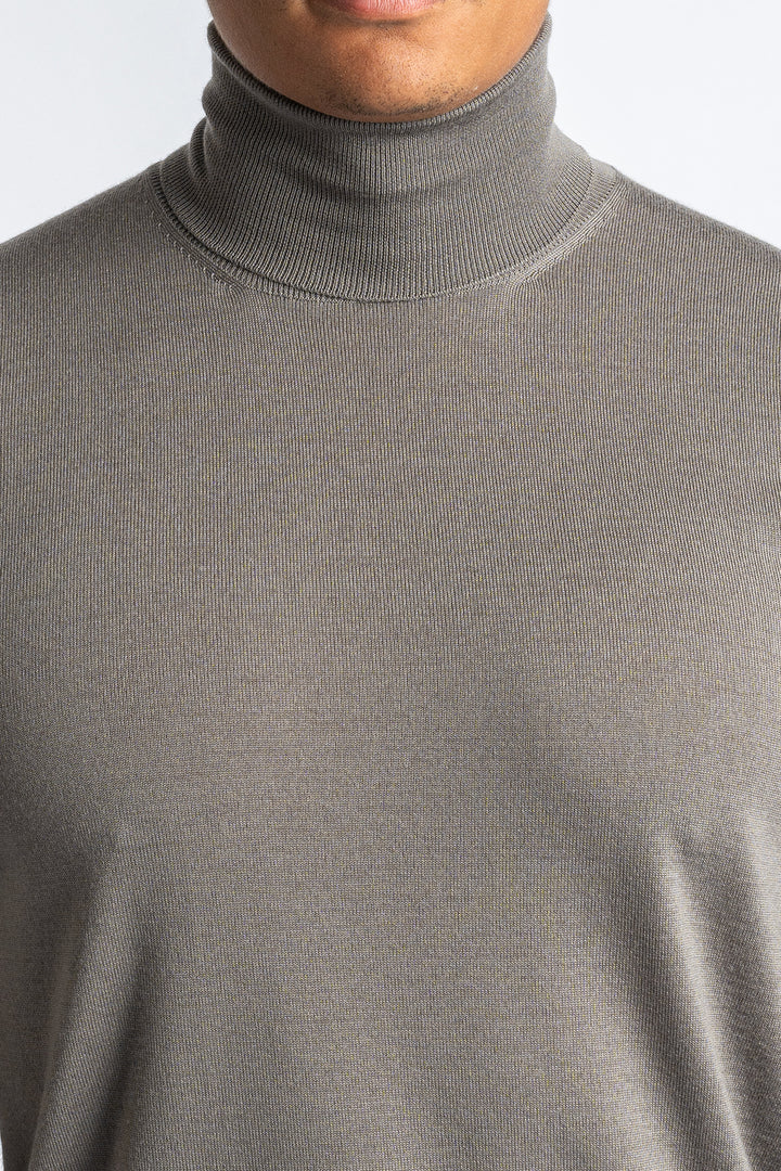 LUXURY WOOL TURTLE NECK TORTORA