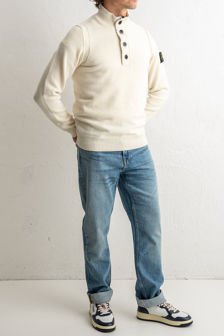 Lambswool Half Zip Sweater 5100040 IVORY