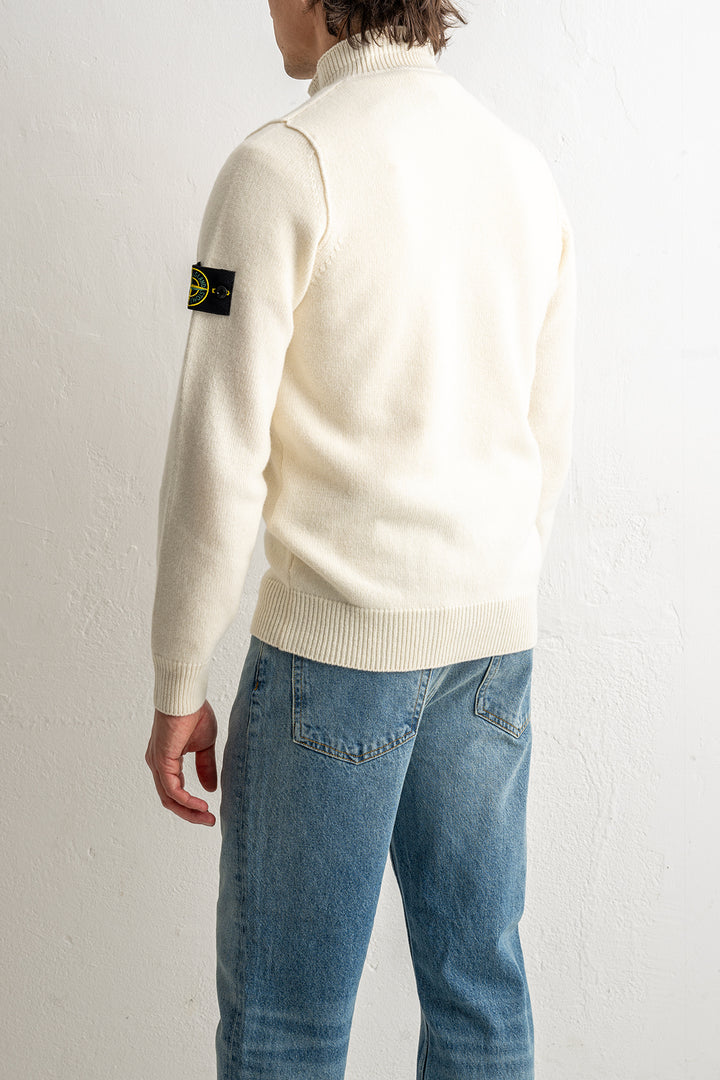 Lambswool Half Zip Sweater 5100040 IVORY