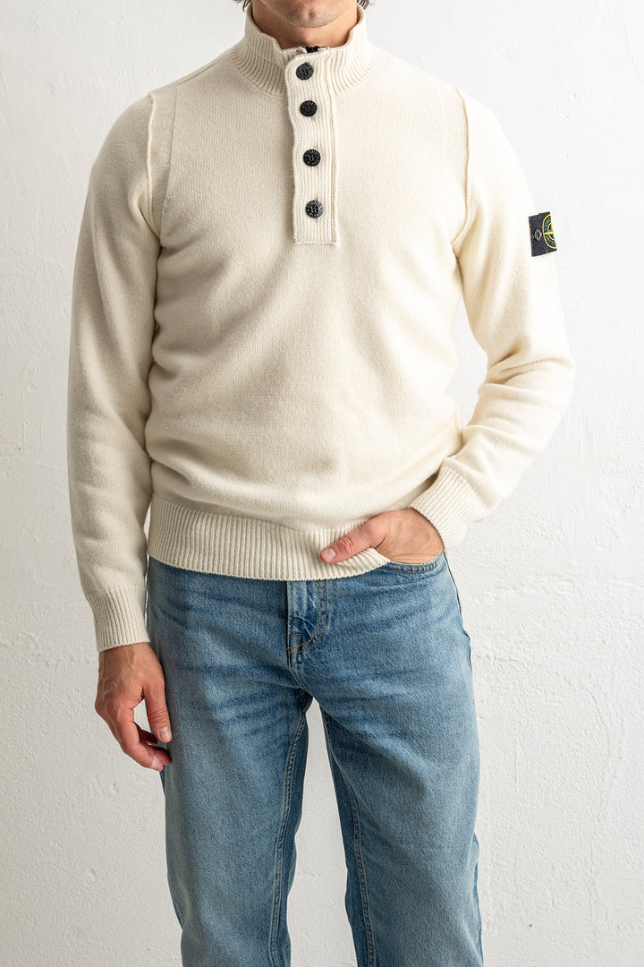Lambswool Half Zip Sweater 5100040 IVORY