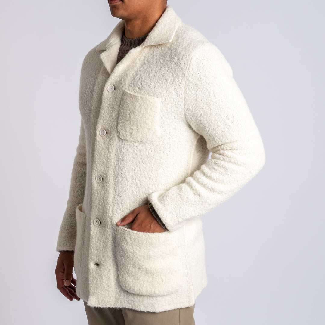 Wool Alpaca Knitted Hybrid Offwhite