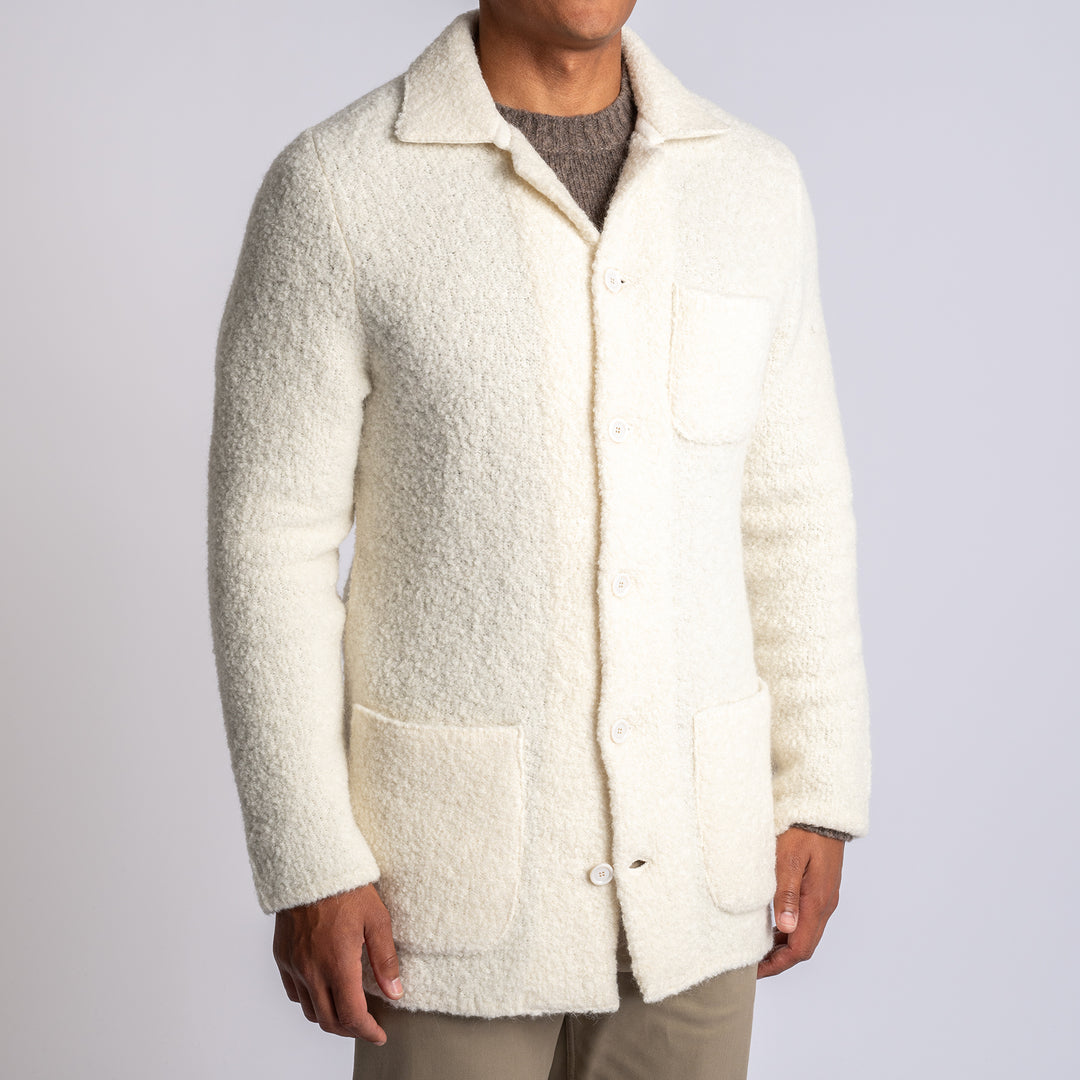 Wool Alpaca Knitted Hybrid Offwhite