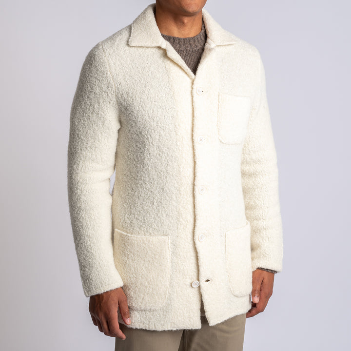 Wool Alpaca Knitted Hybrid Offwhite