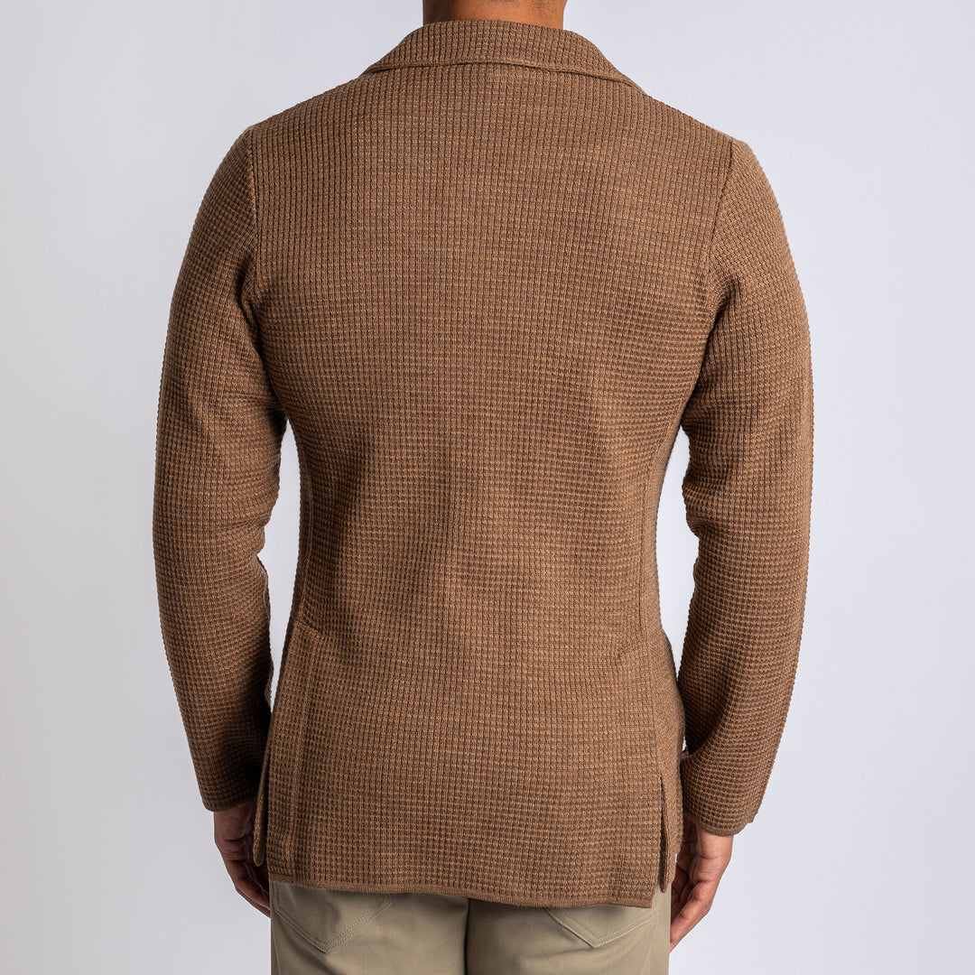 Wool Knitted Blazer Cognac