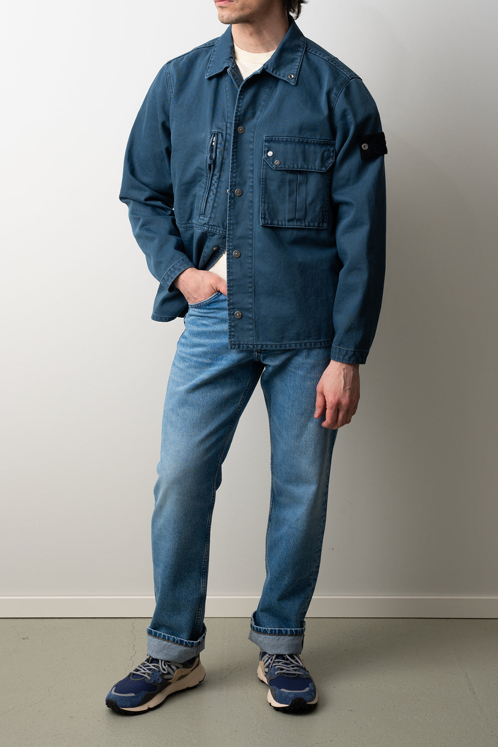 Light Bull Denim Indigo-TC Overshirt 1200001 INDIGO