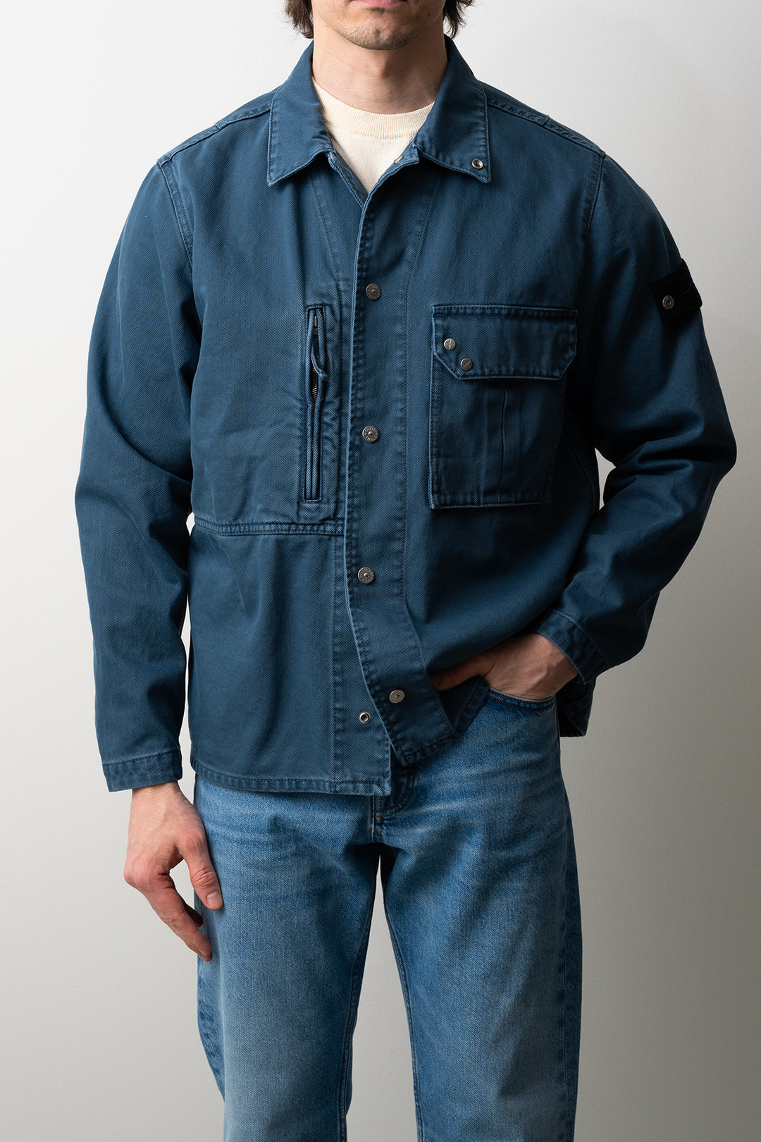 Light Bull Denim Indigo-TC Overshirt 1200001 INDIGO