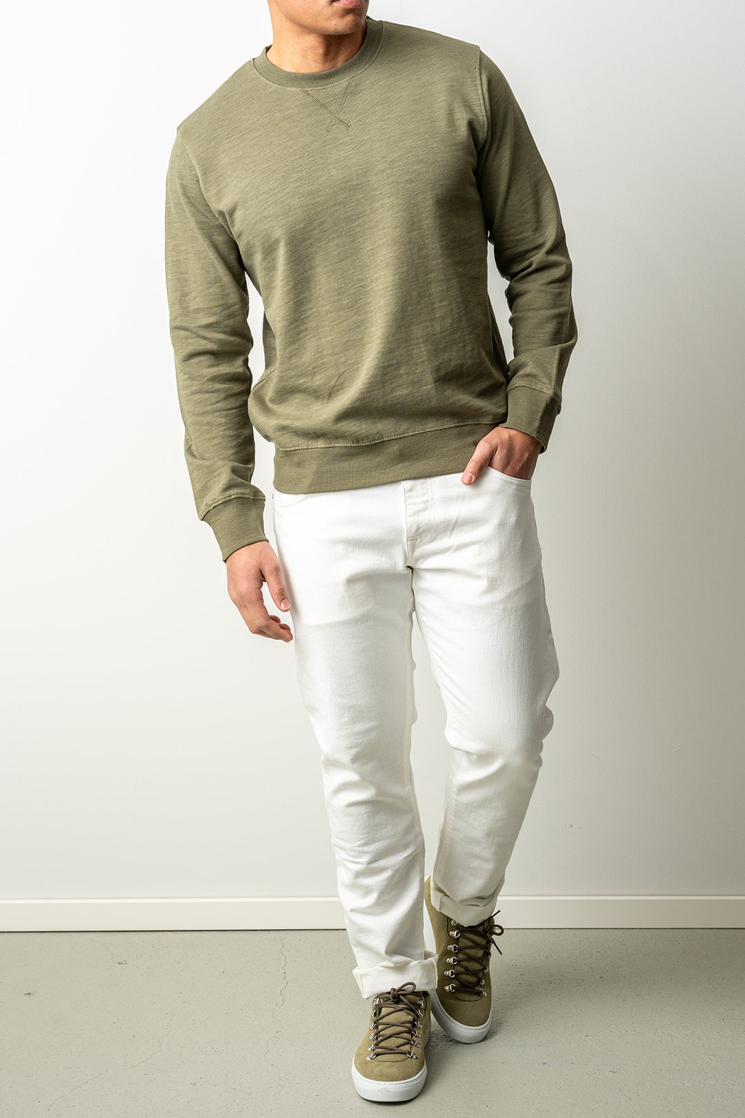 Light Cotton Sweatshirt Green