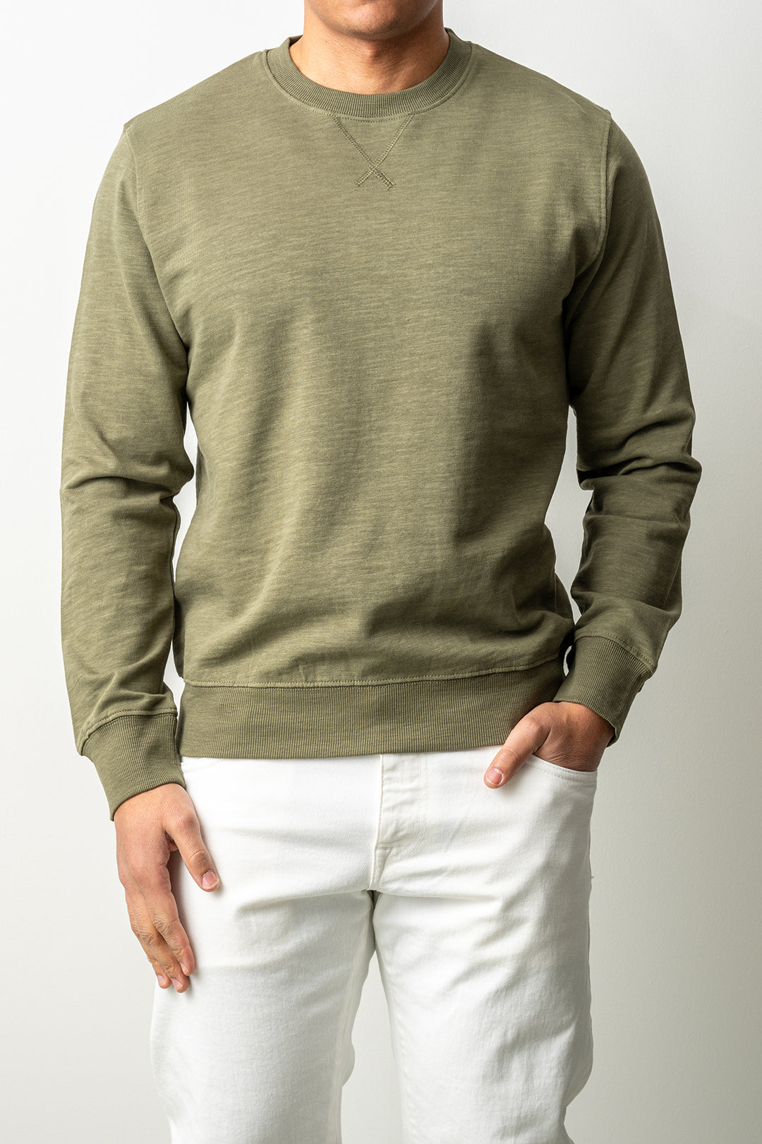 Light Cotton Sweatshirt Green