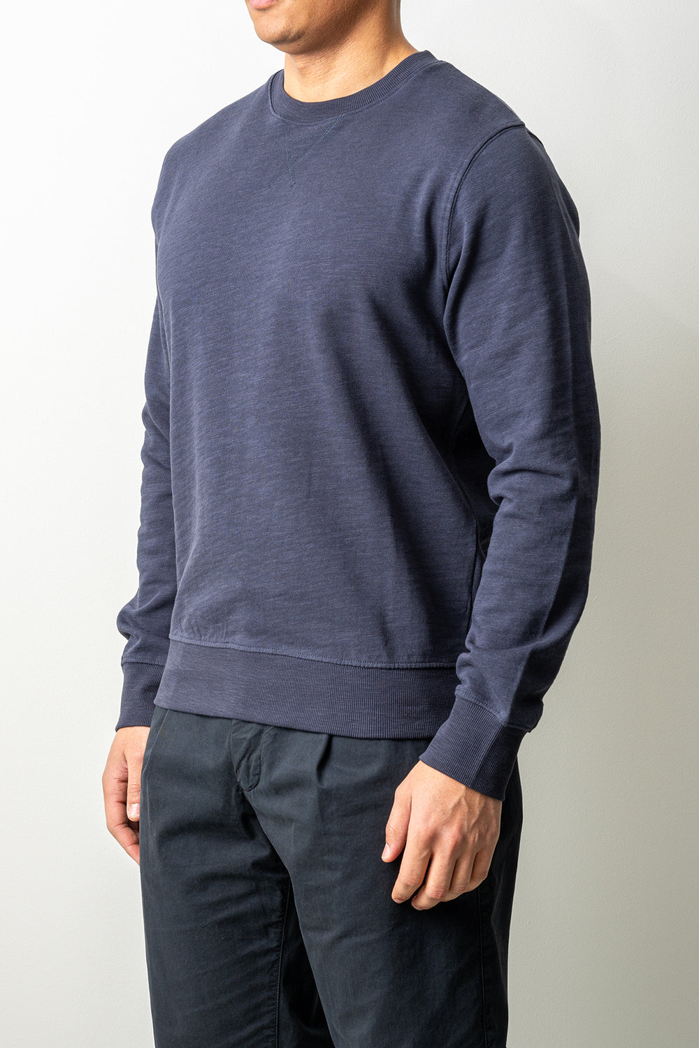 Light Cotton Sweatshirt Navy